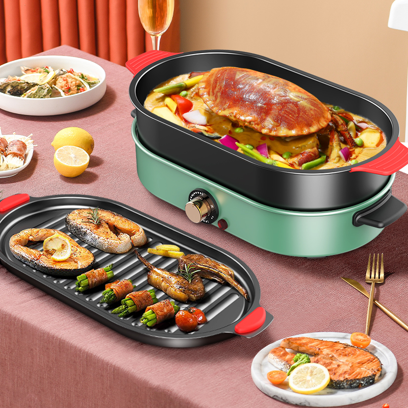 C&E创艺厨具小家电309A1多功能锅料理煎烤锅